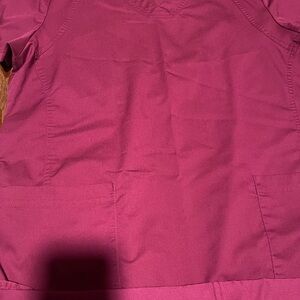 AUW Burgundy Scrub Set